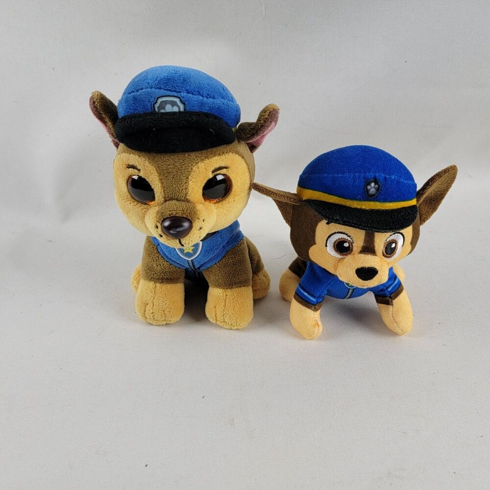 Ty Paw Patrol Chase Police Dog Plush Stuffed Animal Toy Beanie Boo Spin Master
